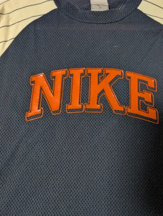 Camiseta Retro Nike Azul y Blanca