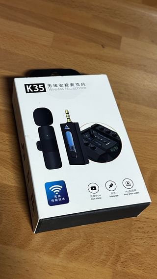 Micrófono Inalámbrico de solapa K35 Negro