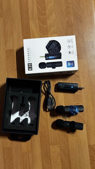 Micrófono Inalámbrico de solapa K35 Negro