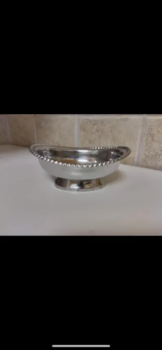 Cestino portagioie argentato