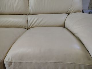 Divano 3 posti in pelle champagne