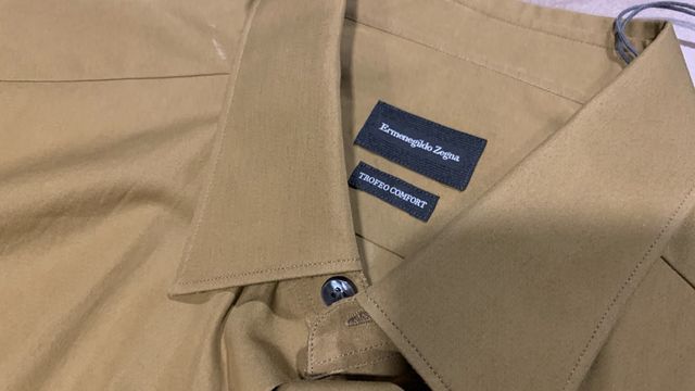Ermenegildo zegna khaki shirt