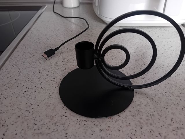 Candelabro diseño jysk negro 5e