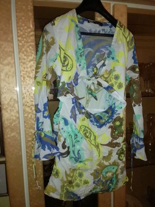 Vestito zara laccio nodo seno e cerniera laterale