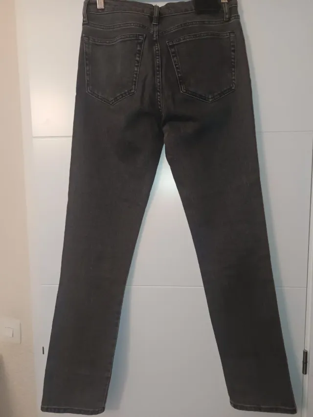 Vaqueros Zara Slim Gris