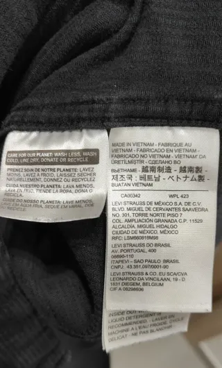 Camicia Levi's velluto nera