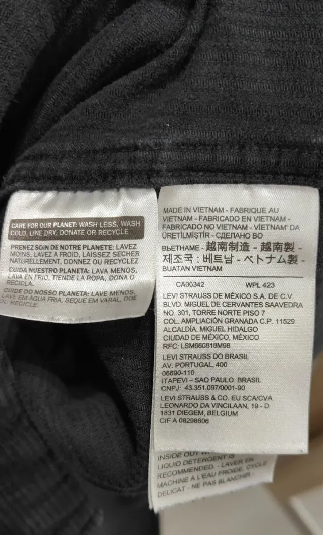 Camicia Levi's velluto nera