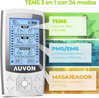 Electroestimulador Auvon TENS PMS Massage