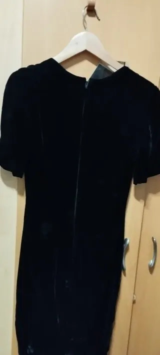 Vestido negro terciopelo con chaqueta