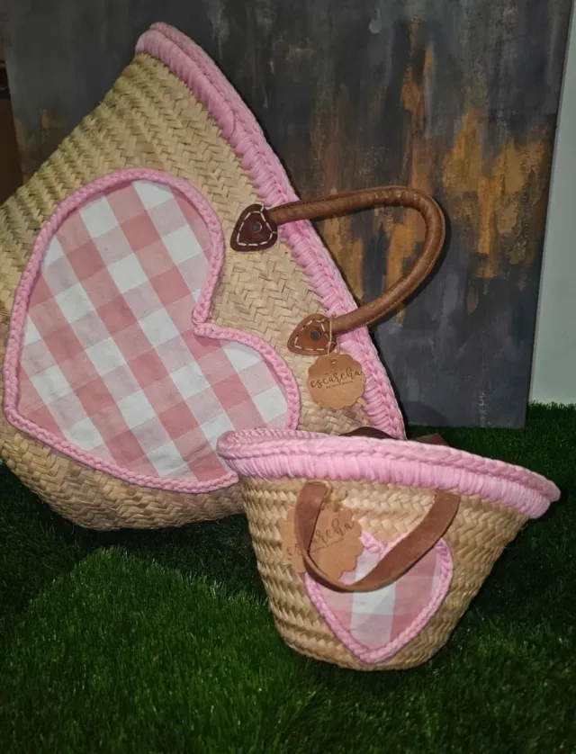 Bolso Capazo Escursha Corazón Rosa