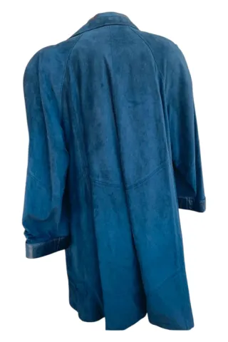 Abrigo Piel 100% Negro/Azul Nuevo