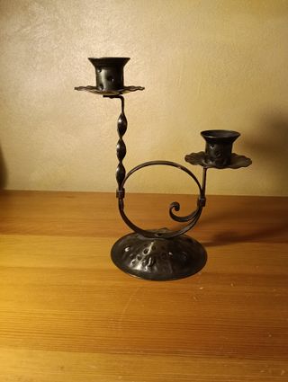 Portacandele doppio in metallo