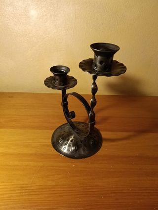 Portacandele doppio in metallo