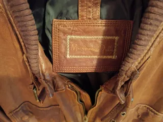 Cazadora Piel Massimo Dutti Marrón