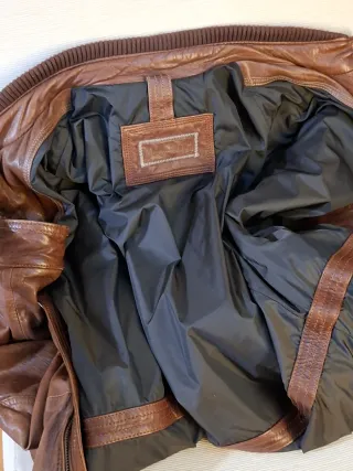 Cazadora Piel Massimo Dutti Marrón