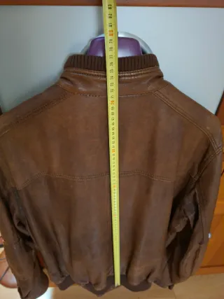 Cazadora Piel Massimo Dutti Marrón