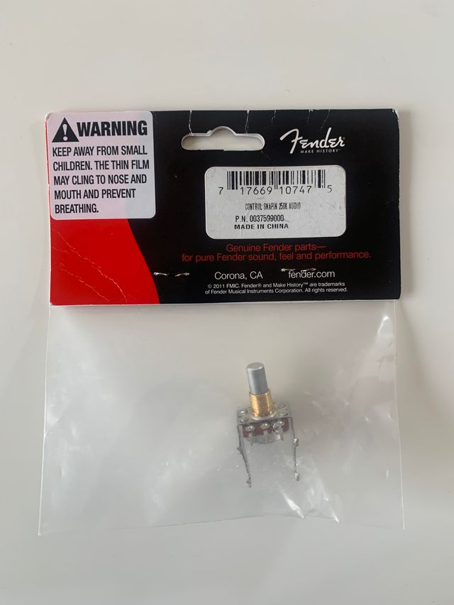 Potenziometro Fender 250K Single Coil