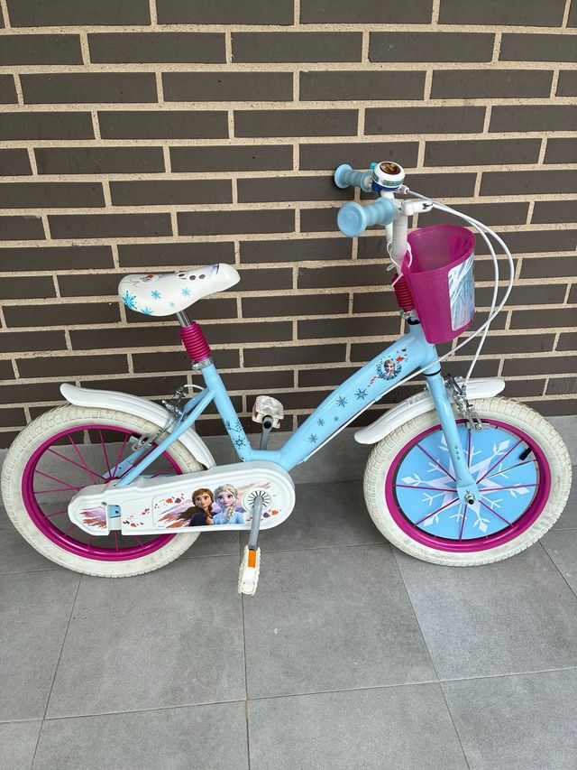 Bicicleta Infantil Frozen 16 Azul y Rosa