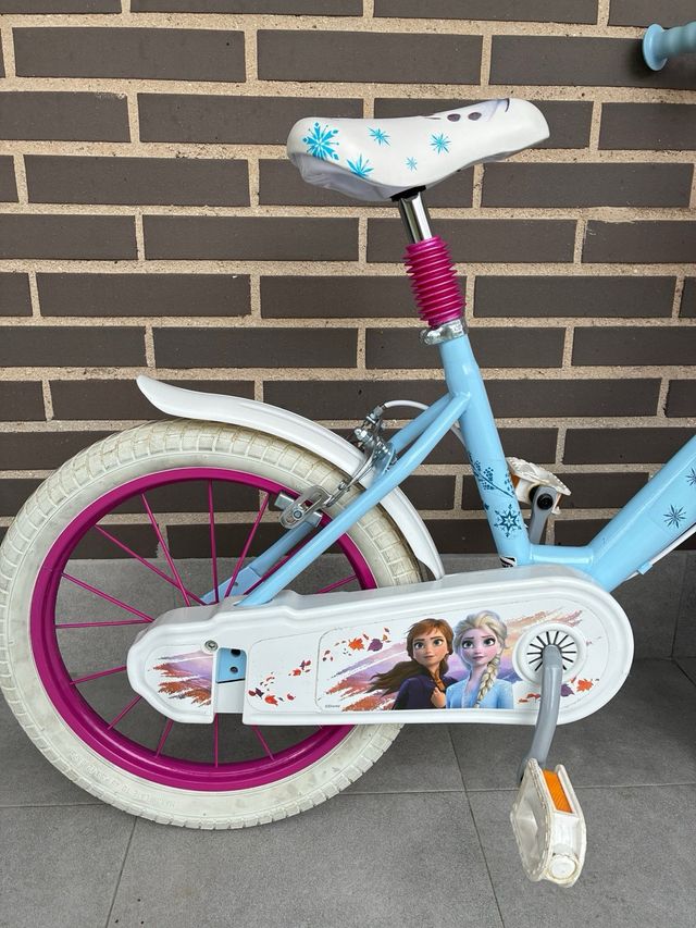 Bicicleta Infantil Frozen 16 Azul y Rosa