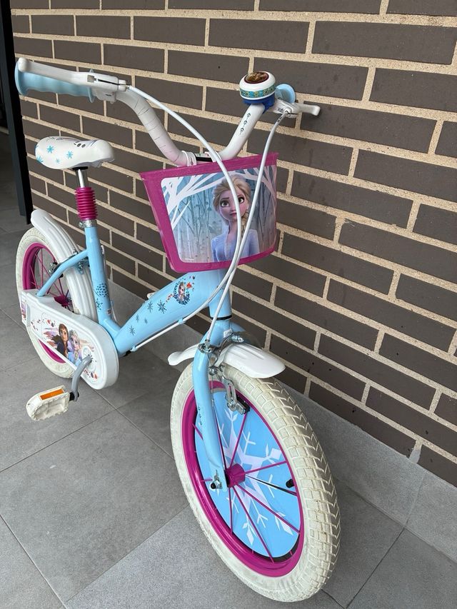 Bicicleta Infantil Frozen 16 Azul y Rosa