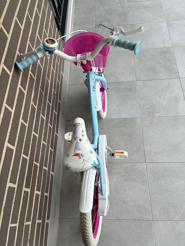 Bicicleta Infantil Frozen 16 Azul y Rosa
