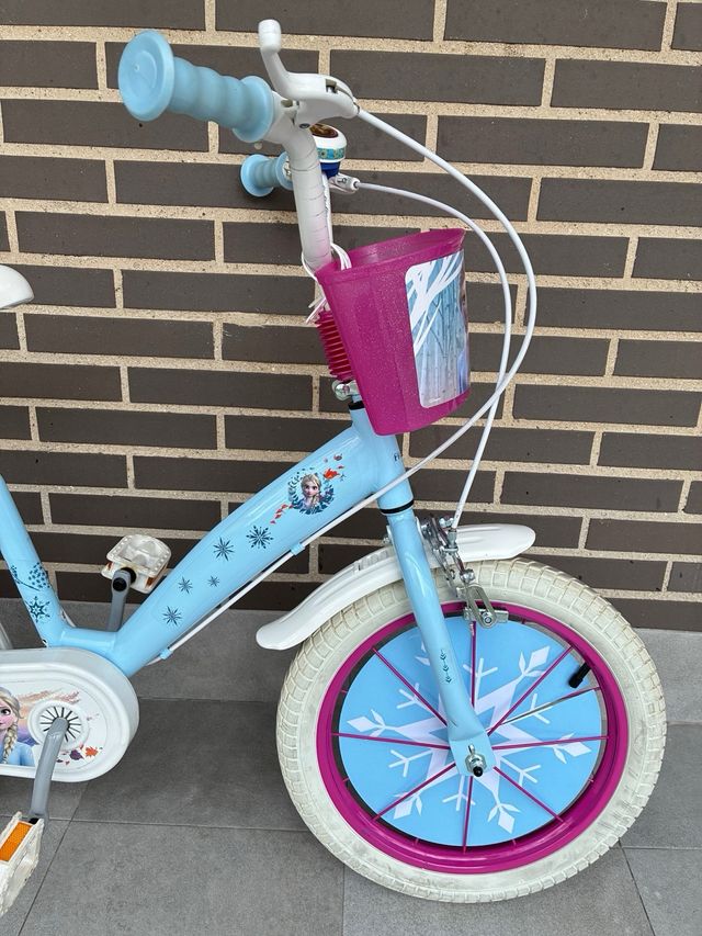 Bicicleta Infantil Frozen 16 Azul y Rosa