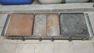 Plancha de bar profesional 4 fuegos