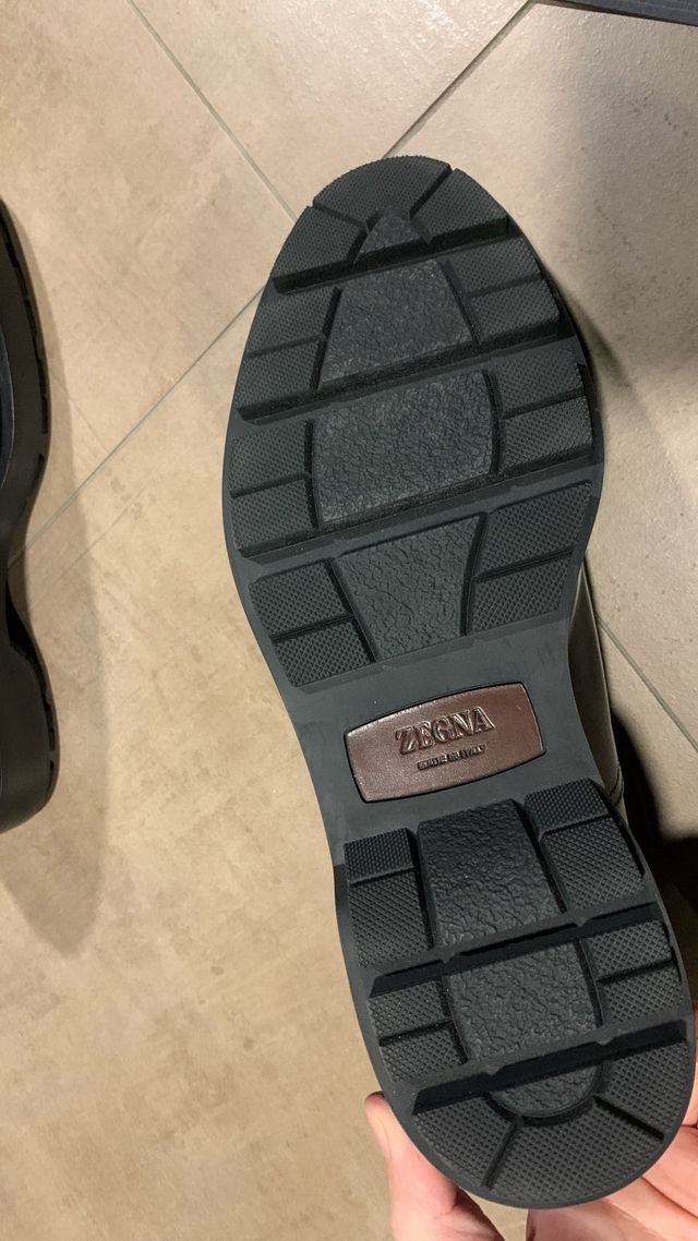 Ermenegildo zegna black derby with elastic