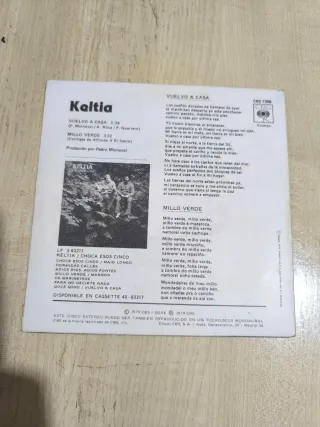 KELTIA  VUELVO A CASA Vinilo