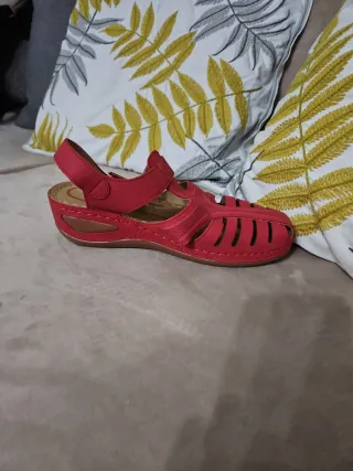 Sandalias Rojas Mujer Cómodas