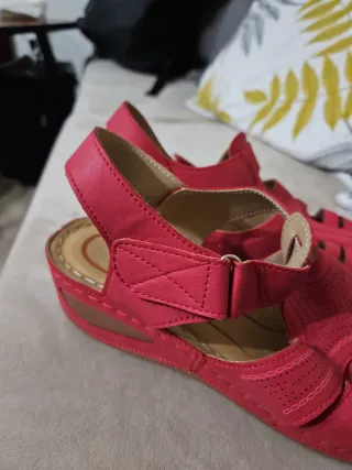 Sandalias Rojas Mujer Cómodas
