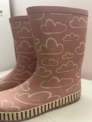 Botas de agua niña rosas nube talla 36