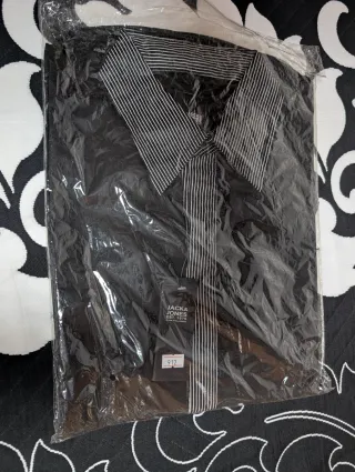 Camisa Jack & Jones Talla M Negra Rayas