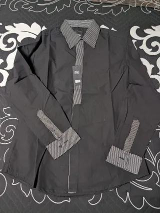 Camisa Jack & Jones Talla M Negra Rayas