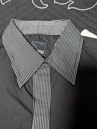 Camisa Jack & Jones Talla M Negra Rayas