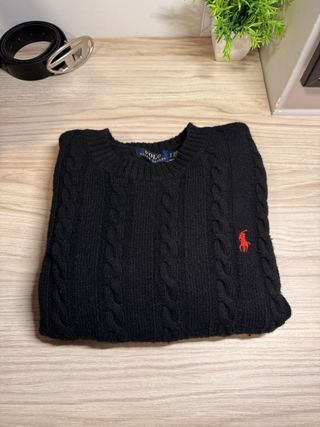 Jersey Polo Ralph Lauren Negro Cable Knit