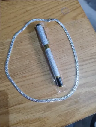 Parure collana 925 e stilografica