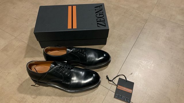 Ermenegildo zegna black derby couture