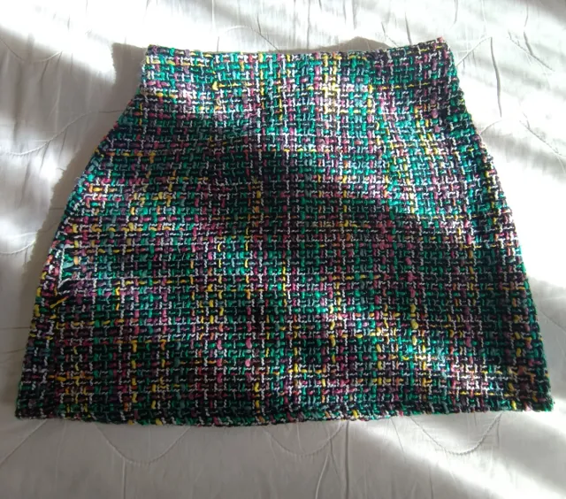 Minifalda tweed multicolor
