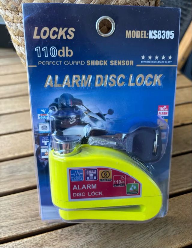 Lucchetto disco allarme 110 db moto quad
