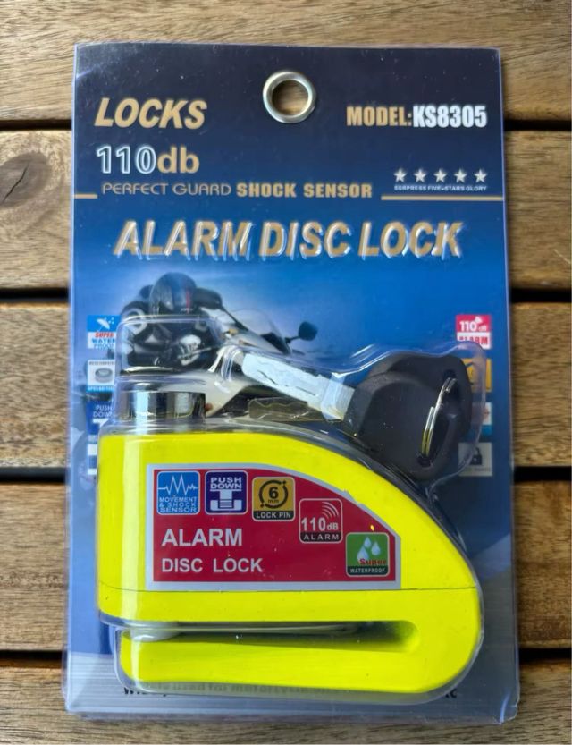 Lucchetto disco allarme 110 db moto quad