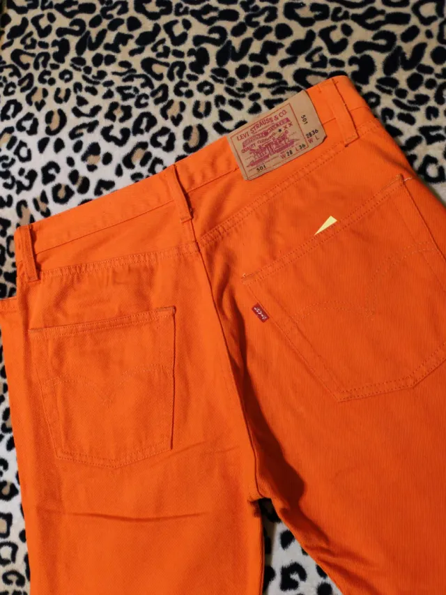 Levi's 501 Taglia 38 Uomo Arancione