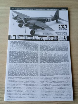 DE HAVILAND MOSQUITO MK.VI MAQUETA TAMIYA 1/48