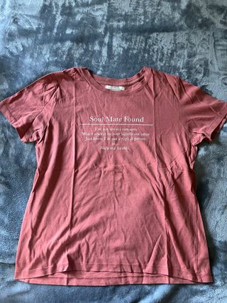 Camiseta Pull&Bear S Rosa Estampado