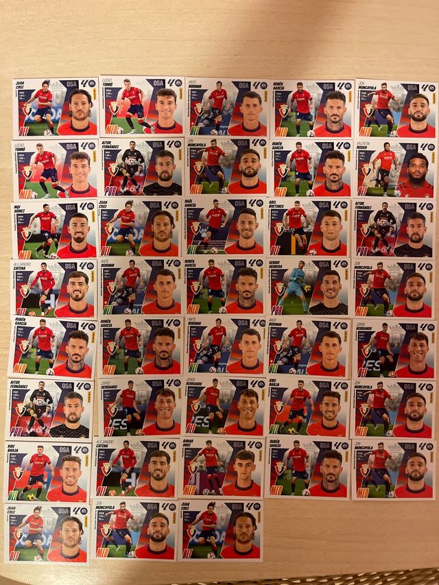 46 cromos normali dell'Osasuna