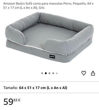 Cama para perro gris