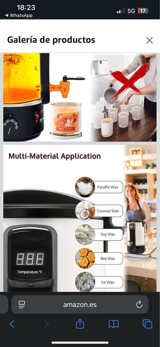 Fundidor de cera 10L