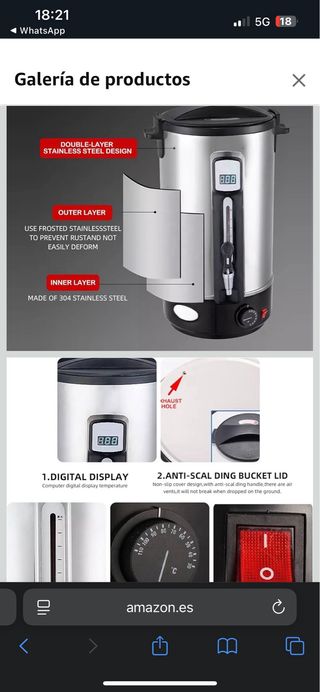 Fundidor de cera 10L