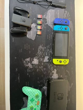 Nintendo Switch + Mando Pro + 4 Juegos