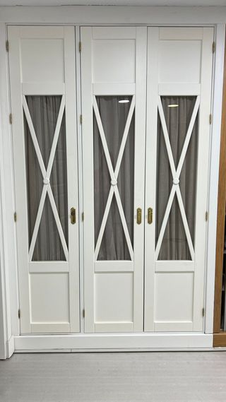 Armario exposición puertas abatibles